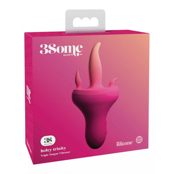 Threesome Holey Trinity Triple Tongue Vibrator - Pink