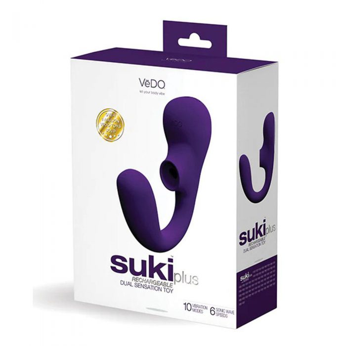 Suki Plus Rechargeable Dual Sonic Vibe - Deep  Purple