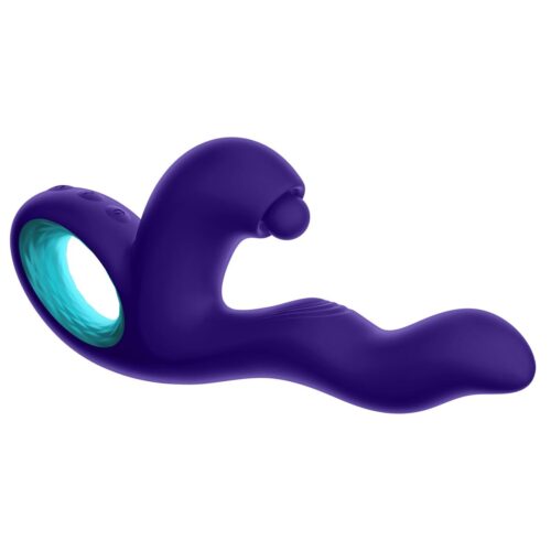 Klio Triple Action Thumping Rabbit Vibrator - Dark Purple