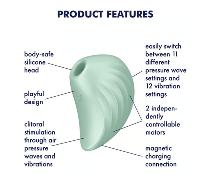 Satisfyer Pear Diver - Air Pulse Stimulator Plus  Vibration - Mint